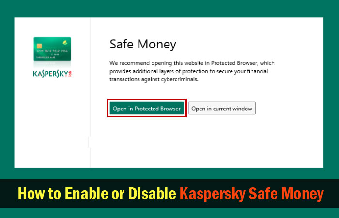 how to disable kaspersky