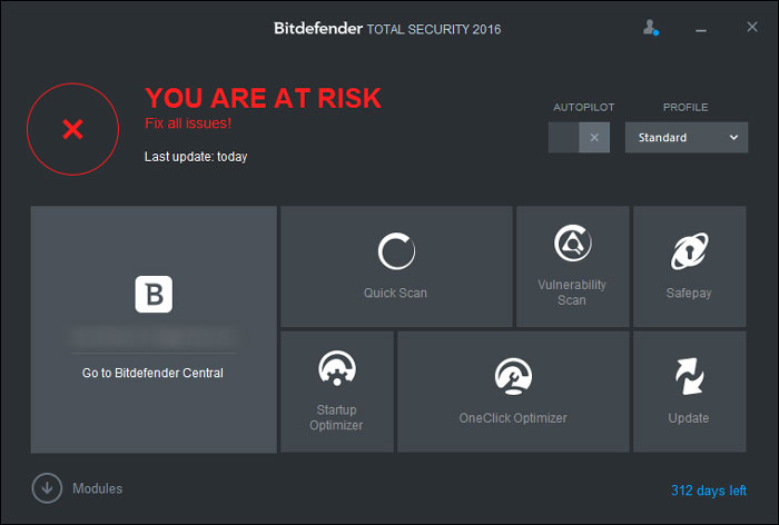 bitdefender real time protection disabled