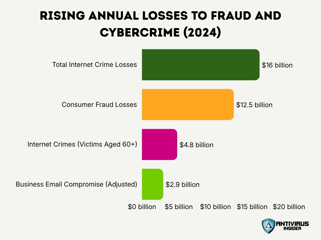 Rising Annual Losses to Fraud and Cybercrime (2024)