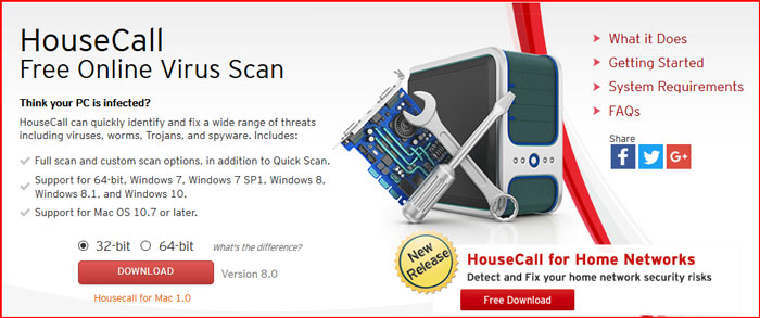 housecall antivirus scan