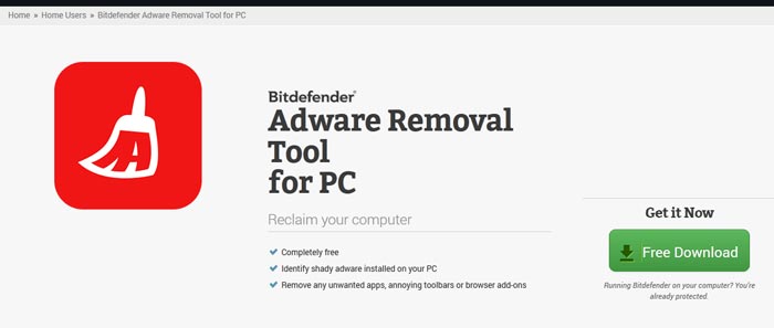 get bitdefender adware removal tool