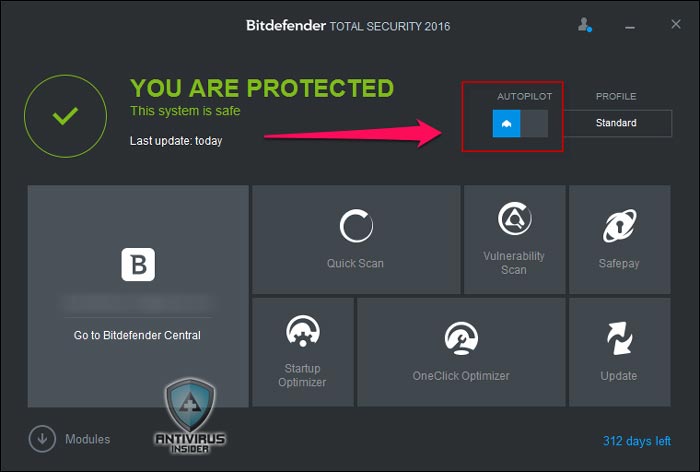 what does bitdefender antivirus for mac auto pilot do